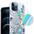 Miniatyrbilde 3 av 7: Deksel til iPhone 12 PRO MAX Lommebokdeskel av TPU-silikon med blomstermønster