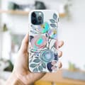 Miniatyrbilde 7 av 7: Deksel til iPhone 12 PRO MAX Lommebokdeskel av TPU-silikon med blomstermønster
