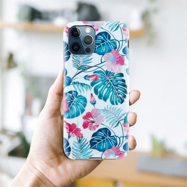 Deksel til iPhone 12 PRO MAX Lommebokdeskel av TPU-silikon med blomstermønster