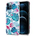 Miniatyrbilde 1 av 7: Deksel til iPhone 12 PRO MAX Lommebokdeskel av TPU-silikon med blomstermønster