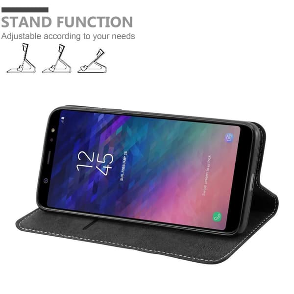 Samsung Galaxy A6 PLUS 2018 Suojakotelo Suojakuori Lompakkokotelo Matkapuhelinkotelo jossa magneettisuljenta, jalusta-toiminto ja korttitasku