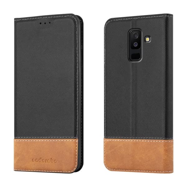 Fordral för Samsung Galaxy A6 PLUS 2018 Skal med magnetisk stängning, ståfunktion och kortficka Mobilskydd