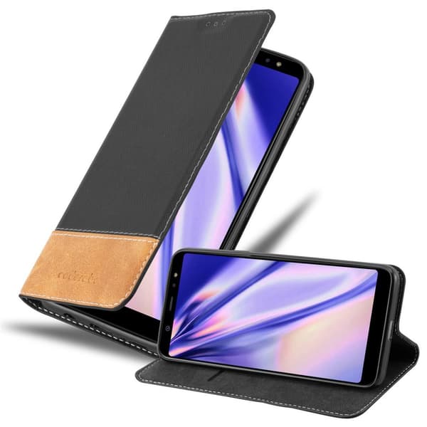 Samsung Galaxy A6 PLUS 2018 Suojakotelo Suojakuori Lompakkokotelo Matkapuhelinkotelo jossa magneettisuljenta, jalusta-toiminto ja korttitasku