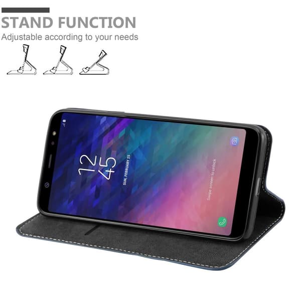 Samsung Galaxy A6 PLUS 2018 Suojakotelo Suojakuori Lompakkokotelo Matkapuhelinkotelo jossa magneettisuljenta, jalusta-toiminto ja korttitasku