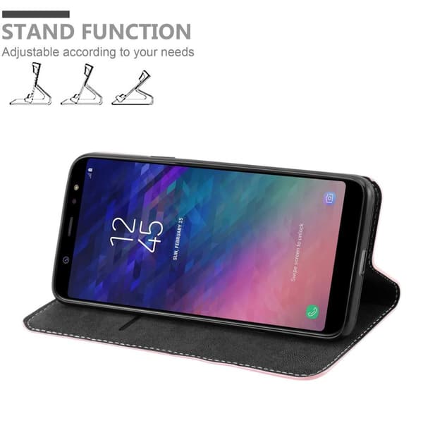 Samsung Galaxy A6 PLUS 2018 Suojakotelo Suojakuori Lompakkokotelo Matkapuhelinkotelo jossa magneettisuljenta, jalusta-toiminto ja korttitasku