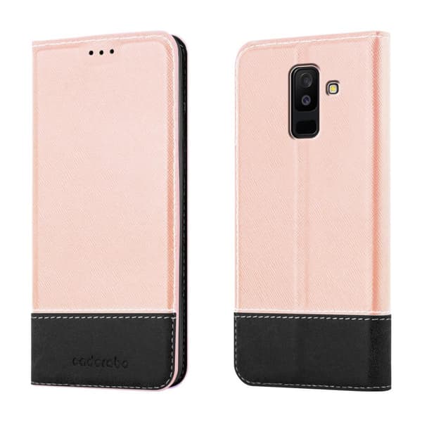 Samsung Galaxy A6 PLUS 2018 Suojakotelo Suojakuori Lompakkokotelo Matkapuhelinkotelo jossa magneettisuljenta, jalusta-toiminto ja korttitasku