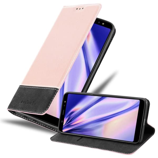 Samsung Galaxy A6 PLUS 2018 Suojakotelo Suojakuori Lompakkokotelo Matkapuhelinkotelo jossa magneettisuljenta, jalusta-toiminto ja korttitasku