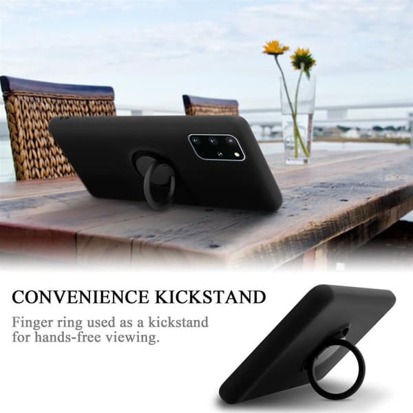 Samsung Galaxy S20 PLUS Skal Fodral Mobilskydd av flexibelt TPU-silikon med ring Skyddsfodral Case Cover