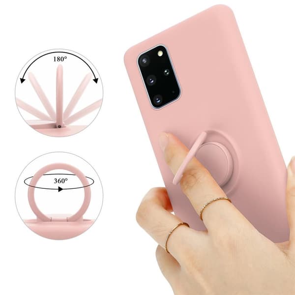 Samsung Galaxy S20 PLUS Skal Fodral Mobilskydd av flexibelt TPU-silikon med ring Skyddsfodral Case Cover