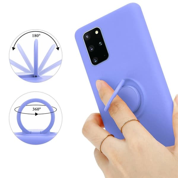 Samsung Galaxy S20 PLUS Suojakotelo Suojakuori joustavasta TPU-silikonista jossa on rengas