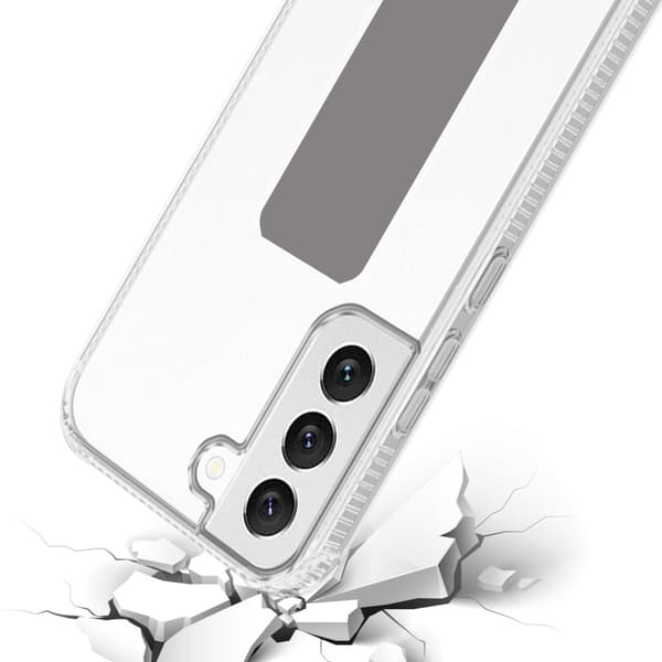 Deksel til Samsung Galaxy S22 PLUS Beskyttelsesdeksel av fleksibelt TPU-silikon med holder og stativfunksjon