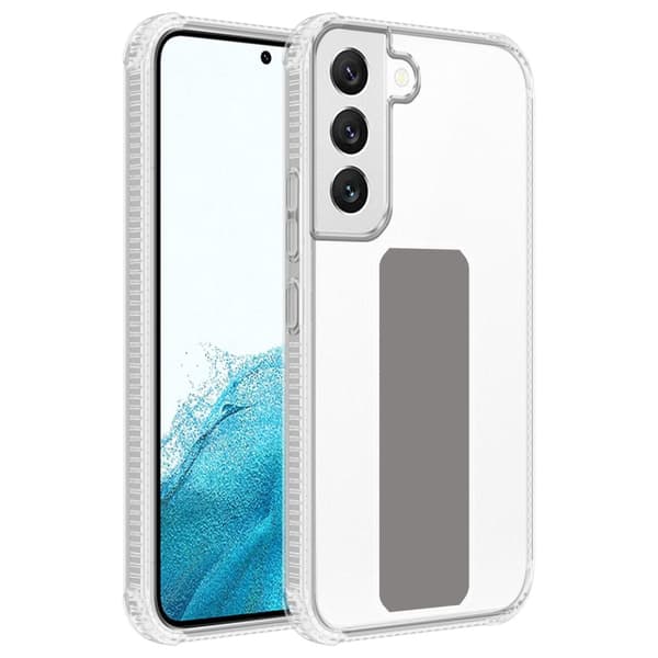 Deksel til Samsung Galaxy S22 PLUS Beskyttelsesdeksel av fleksibelt TPU-silikon med holder og stativfunksjon
