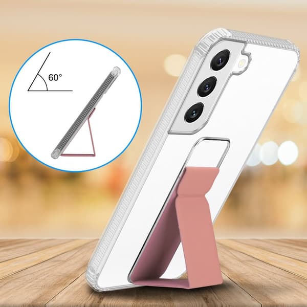 Deksel til Samsung Galaxy S22 PLUS Beskyttelsesdeksel av fleksibelt TPU-silikon med holder og stativfunksjon