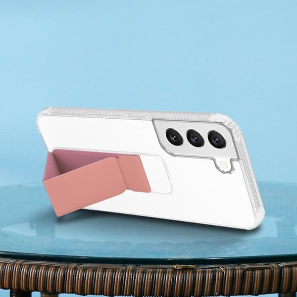 Deksel til Samsung Galaxy S22 PLUS Beskyttelsesdeksel av fleksibelt TPU-silikon med holder og stativfunksjon