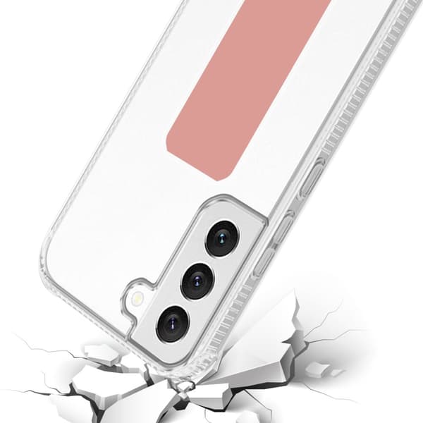 Deksel til Samsung Galaxy S22 PLUS Beskyttelsesdeksel av fleksibelt TPU-silikon med holder og stativfunksjon