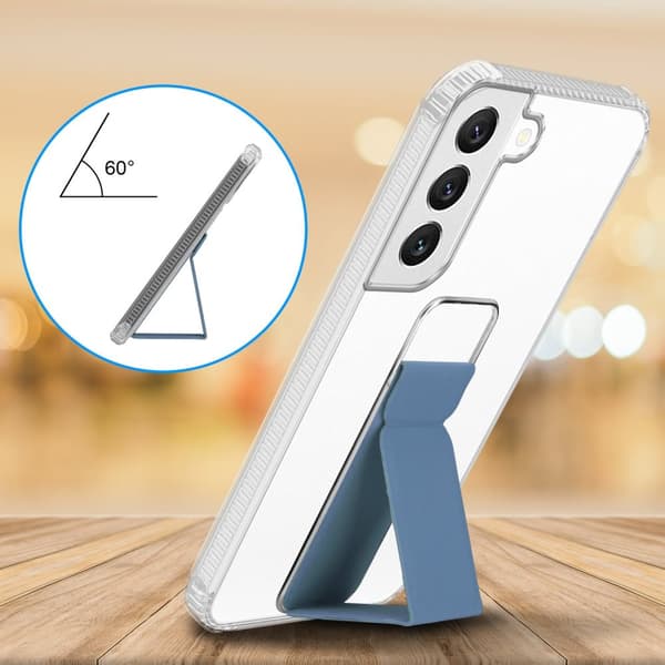 Deksel til Samsung Galaxy S22 PLUS Beskyttelsesdeksel av fleksibelt TPU-silikon med holder og stativfunksjon
