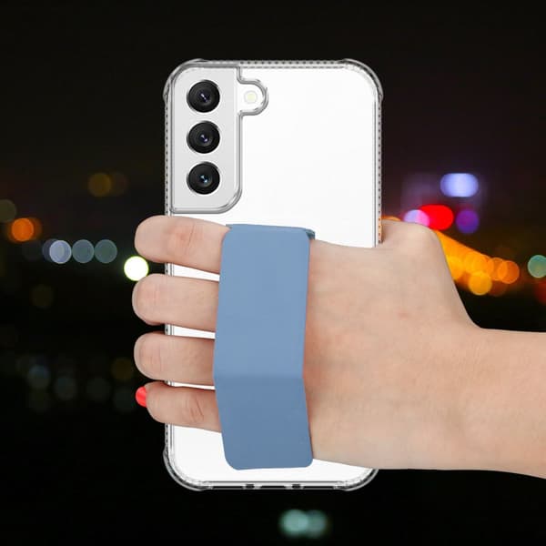 Deksel til Samsung Galaxy S22 PLUS Beskyttelsesdeksel av fleksibelt TPU-silikon med holder og stativfunksjon