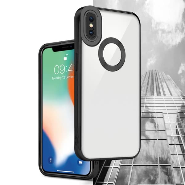 Deksel til iPhone XS MAX Beskyttelsesdeksel av fleksibelt TPU-silikon med kromapplikasjon