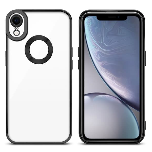 Deksel til iPhone XR Beskyttelsesdeksel av fleksibelt TPU-silikon med kromapplikasjon