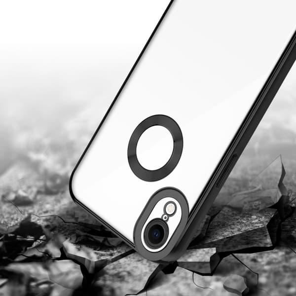 Deksel til iPhone XR Beskyttelsesdeksel av fleksibelt TPU-silikon med kromapplikasjon