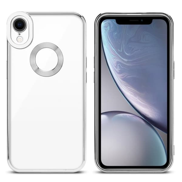 Deksel til iPhone XR Beskyttelsesdeksel av fleksibelt TPU-silikon med kromapplikasjon