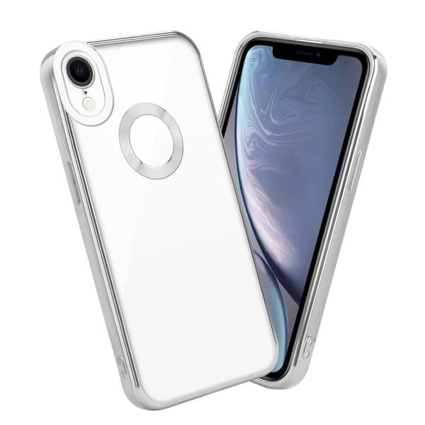 Deksel til iPhone XR Beskyttelsesdeksel av fleksibelt TPU-silikon med kromapplikasjon