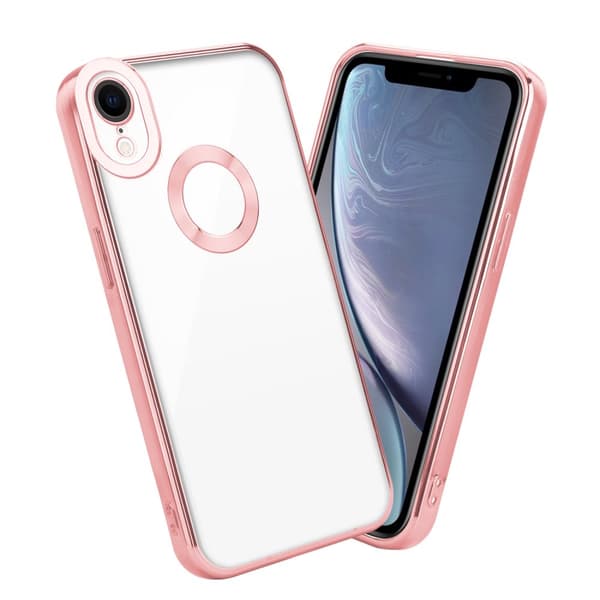 Deksel til iPhone XR Beskyttelsesdeksel av fleksibelt TPU-silikon med kromapplikasjon