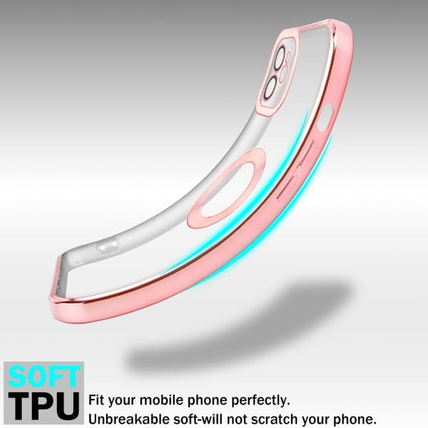 iPhone 11 Suojakuori Suojakotelo joustavasta TPU-silikonista jossa on kromisovellus