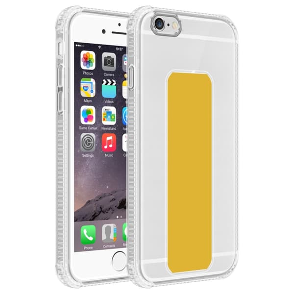 iPhone 6 PLUS / 6S PLUS Skal Fodral Mobilskydd Skyddsfodral Case Cover av flexibelt TPU-silikon med hållare och stativfunktion GUL