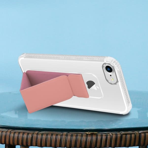 Deksel til iPhone 7 / 7S / 8 / SE 2020 Beskyttelsesdeksel av fleksibelt TPU-silikon med holder og stativfunksjon