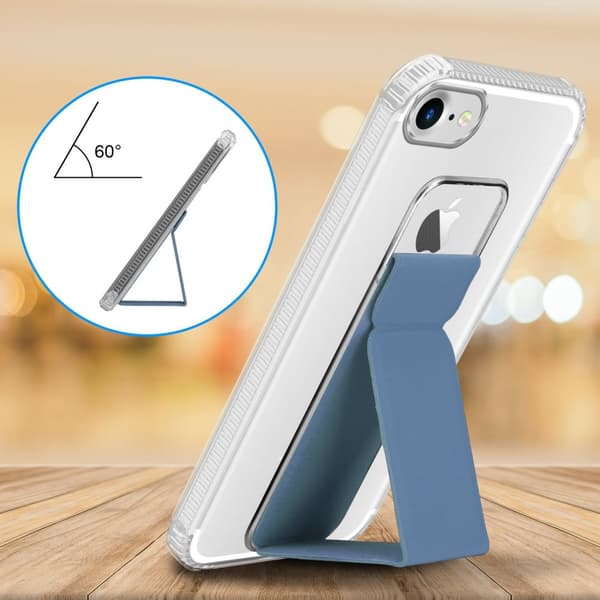 Deksel til iPhone 7 / 7S / 8 / SE 2020 Beskyttelsesdeksel av fleksibelt TPU-silikon med holder og stativfunksjon