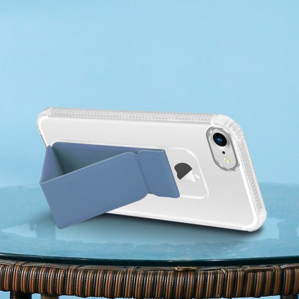 Deksel til iPhone 7 / 7S / 8 / SE 2020 Beskyttelsesdeksel av fleksibelt TPU-silikon med holder og stativfunksjon