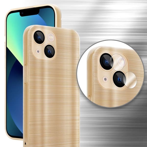 iPhone 13 MINI Suojakuori Suojakotelo joustavasta TPU-silikonista harjatulla muotoilulla