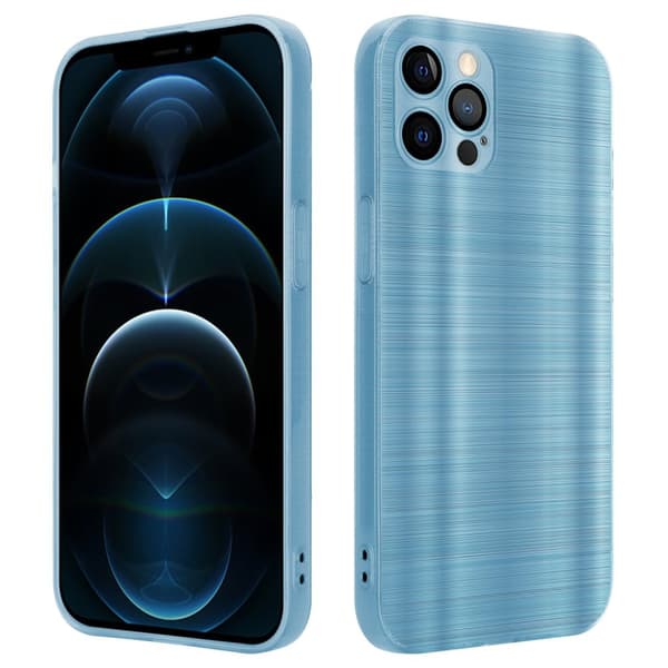 iPhone 12 PRO MAX Etui Case Cover Børstet turkis