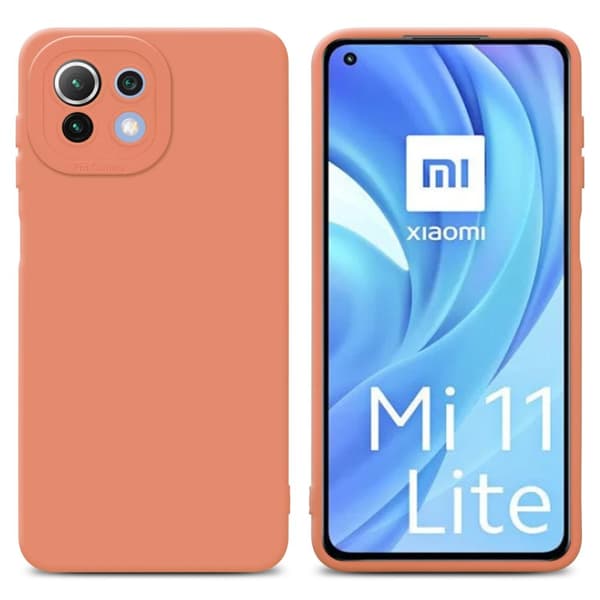 Deksel til Xiaomi Mi 11 LITE (4G / 5G) / 11 LITE NE LIQUID LYS ORANSJE