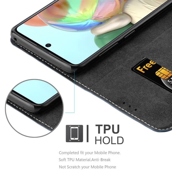 Lommebokdeksel til Samsung Galaxy A71 4G Deksel med magnetisk lukking, stativfunksjon og kortlomme