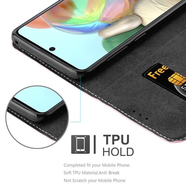 Lommebokdeksel til Samsung Galaxy A71 4G Deksel med magnetisk lukking, stativfunksjon og kortlomme