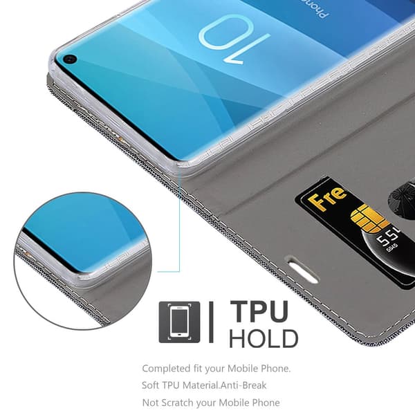 Deksel til Samsung Galaxy S10 5G Lommebokdeksel med magnetisk lukking, stativfunksjon og kortlomme