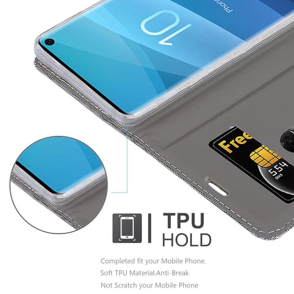 Deksel til Samsung Galaxy S10 5G Lommebokdeksel med magnetisk lukking, stativfunksjon og kortlomme
