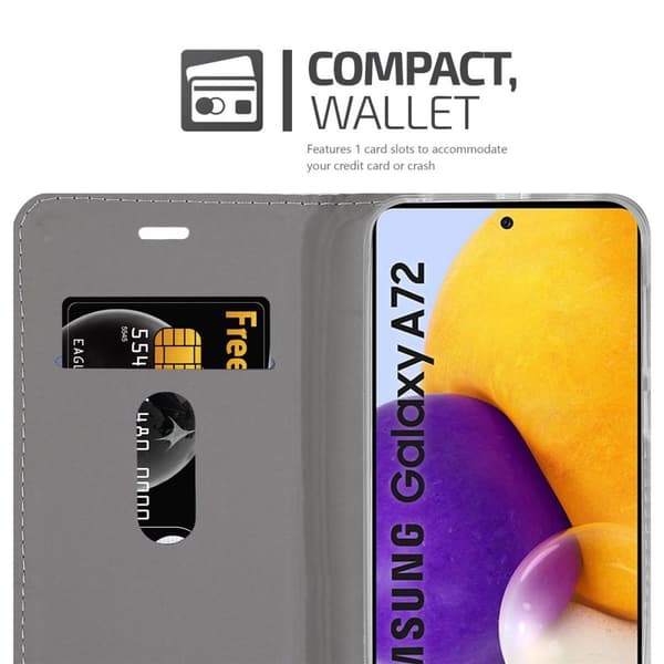 Samsung Galaxy A72 4G / 5G Suojakotelo Suojakuori Lompakkokotelo Matkapuhelinkotelo jossa magneettisuljenta, jalusta-toiminto ja korttitasku