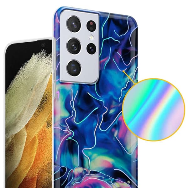 Samsung Galaxy S21 ULTRA Suojakotelo Suojakuori valmistettu TPU silikoni kuvio mosaiikki
