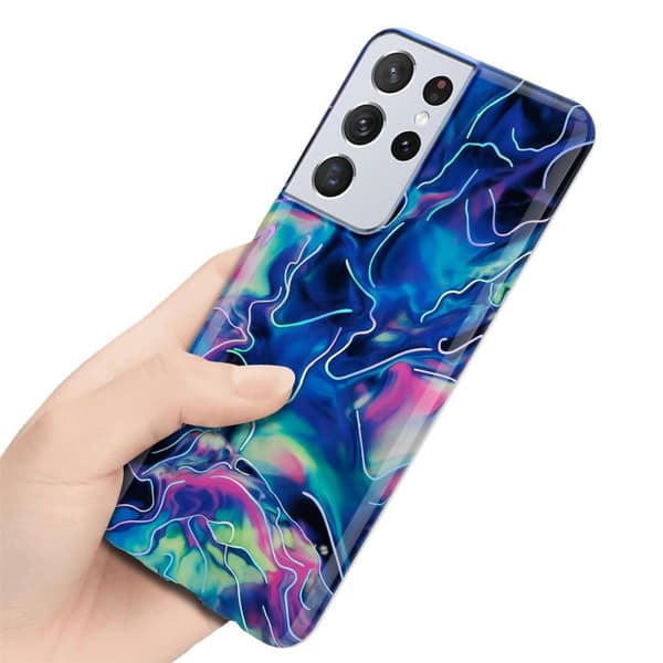 Samsung Galaxy S21 ULTRA Suojakotelo Suojakuori valmistettu TPU silikoni kuvio mosaiikki