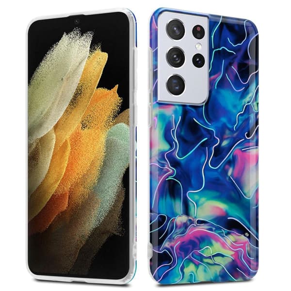 Samsung Galaxy S21 ULTRA Suojakotelo Suojakuori valmistettu TPU silikoni kuvio mosaiikki