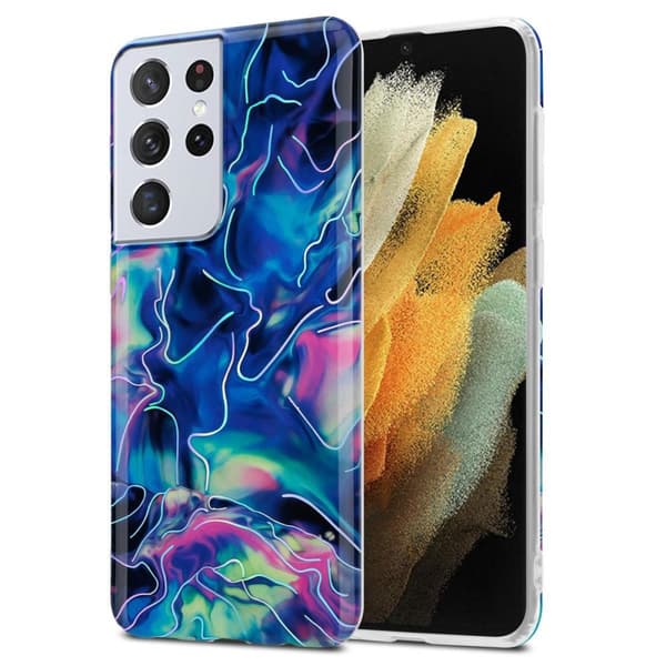 Samsung Galaxy S21 ULTRA Suojakotelo Suojakuori valmistettu TPU silikoni kuvio mosaiikki