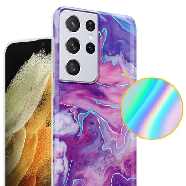 Samsung Galaxy S21 ULTRA Suojakotelo Suojakuori valmistettu TPU silikoni kuvio mosaiikki