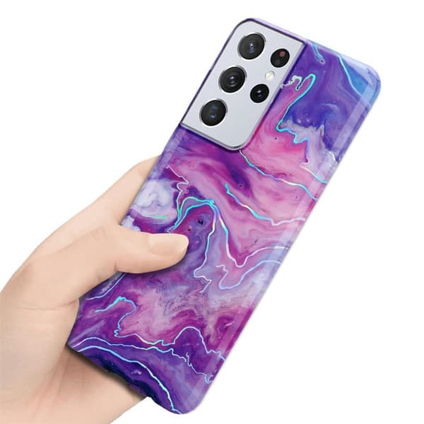 Samsung Galaxy S21 ULTRA Suojakotelo Suojakuori valmistettu TPU silikoni kuvio mosaiikki