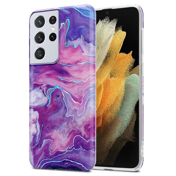 Samsung Galaxy S21 ULTRA Suojakotelo Suojakuori valmistettu TPU silikoni kuvio mosaiikki