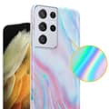 Miniatyrbilde 3 av 7: Lommebokdeksel til Samsung Galaxy S21 ULTRA Deksel av TPU-silikon med mosaikkmønster