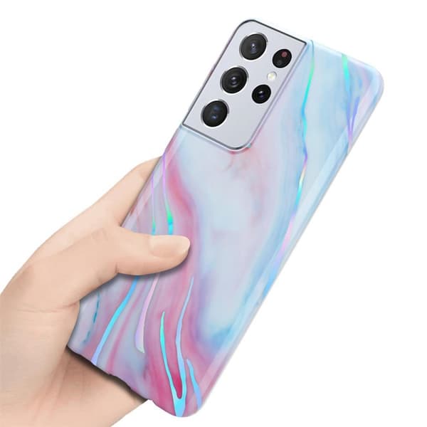 Samsung Galaxy S21 ULTRA Suojakotelo Suojakuori valmistettu TPU silikoni kuvio mosaiikki