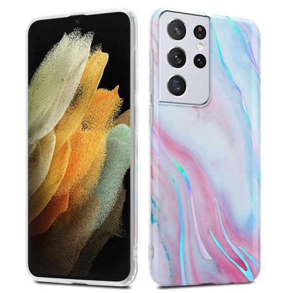 Samsung Galaxy S21 ULTRA Suojakotelo Suojakuori valmistettu TPU silikoni kuvio mosaiikki